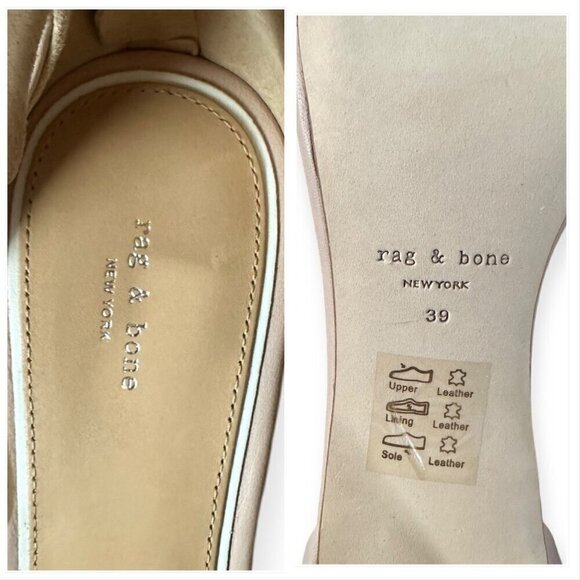 Rag & Bone‎ Ellis Sandal, Nude/Beige Leather, Size 39EU, New without Box - Picture 9 of 11